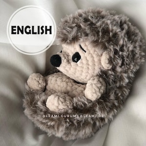PDF ENGLISH Crochet Pattern Hedgehog Fluffy by leami image 1