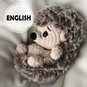 PDF ENGLISH Crochet Pattern Hedgehog Fluffy by leami image 1