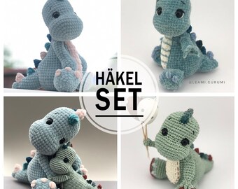 ensemble de crochet Dino Bennet par leami - sans instructions - veuillez lire la description de l'article, paquet de bricolage