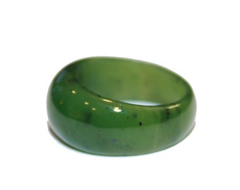 Size 8 Canadian Nephrite Jade Bulged Ring