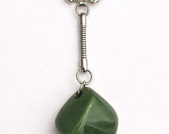 Canadian Nephrite Jade Keychain, Lucky Charm