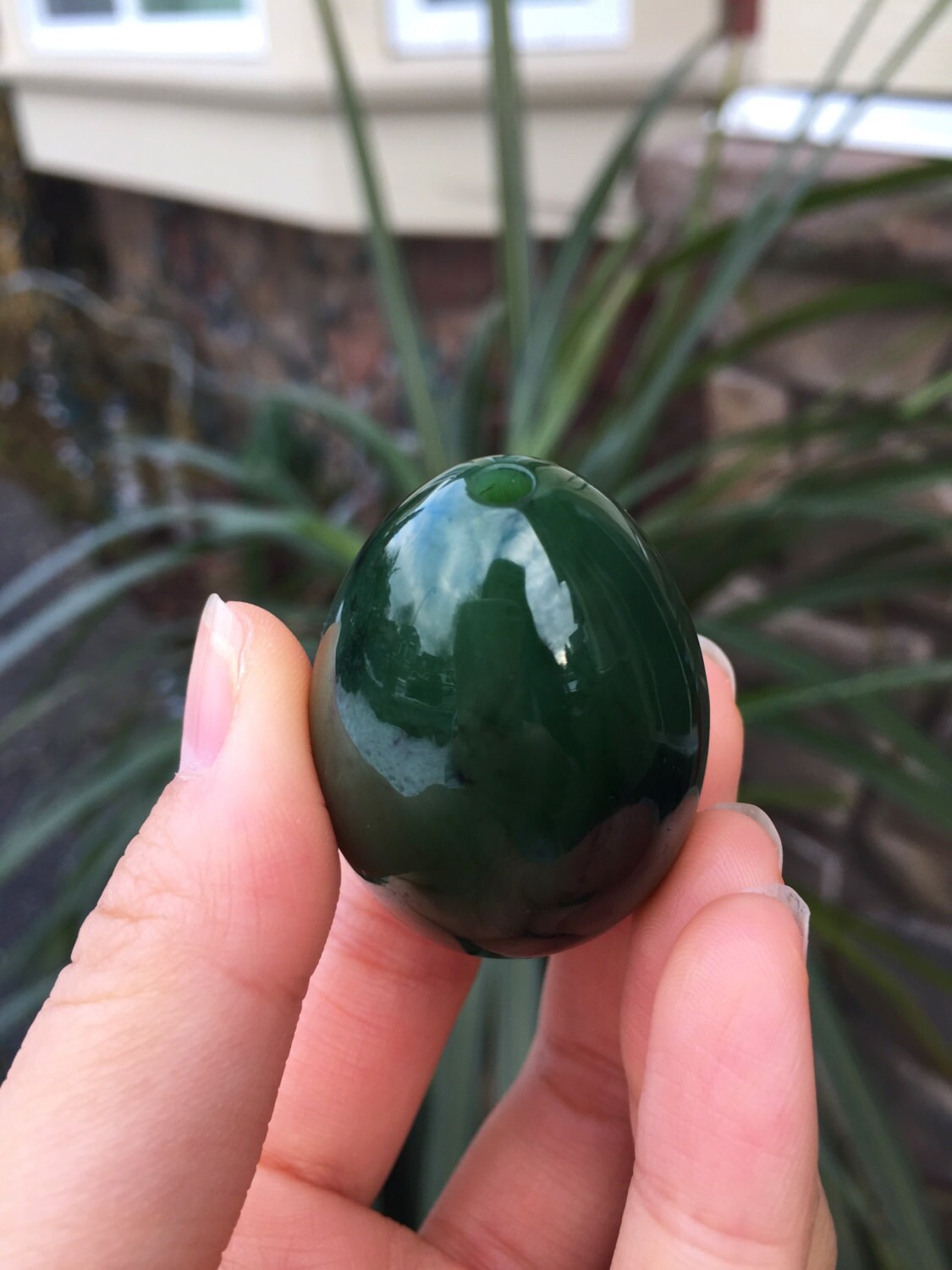 Vertical Drilled Nephrite Jade Egg Yoni Egg Spiritual Kegel Etsy Canada