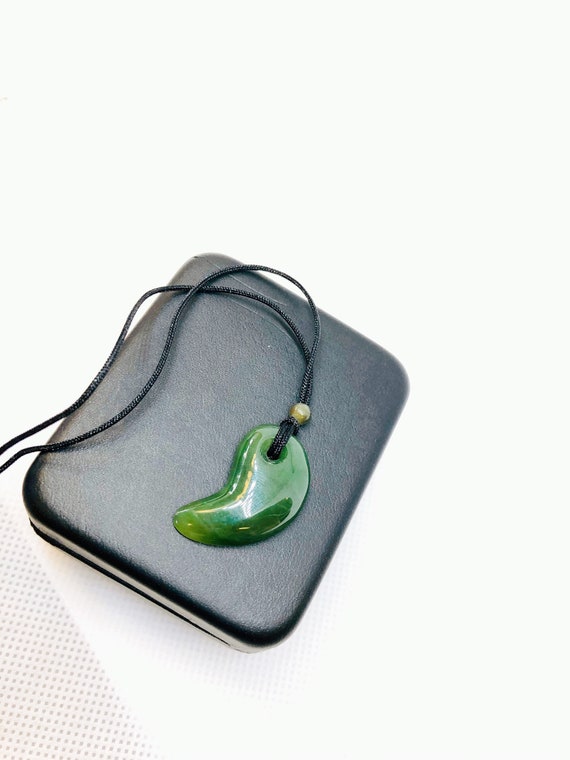 BC Jade Magatama Japanese Jade Luck Pendant Jade Pendant Luck