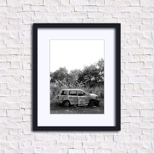Fine Art Fotografie Drucke, verlassen verbrannt Auto, Maui Straße zu Hana, 5 x 7, 8 x 10, 11 x 14, 16 x 20