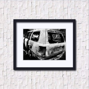 In Need Of Some TLC, Fine Art Photography Prints, Road To Hana, Maui Hawaii, Abandonded Burnt Car, 5x7, 8x10, 11x14, 16x20