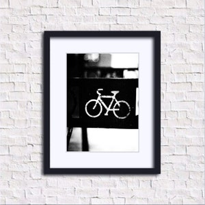 Fine Art Photography Prints, Bicycle Stand Stall, Bike, Calgary Alberta, High Contrast, Night Photo, 5x7, 8x10, 11x14, 16x20