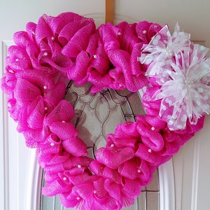 Pink Valentine wreath, Sweeties day ,Summer and Spring Wreath,  Daughters Room, Special Deco