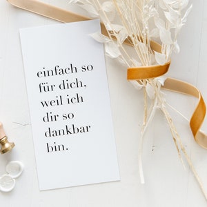Postkarte Danke | dankbar sein | Din lang