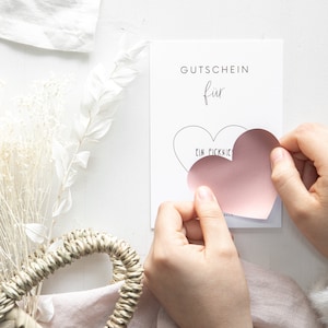 Postkarte | Gutschein für | mit Rubbelfeld | Einladung | Gutschein-Vorlage | Gutschein basteln | Gutscheinheft