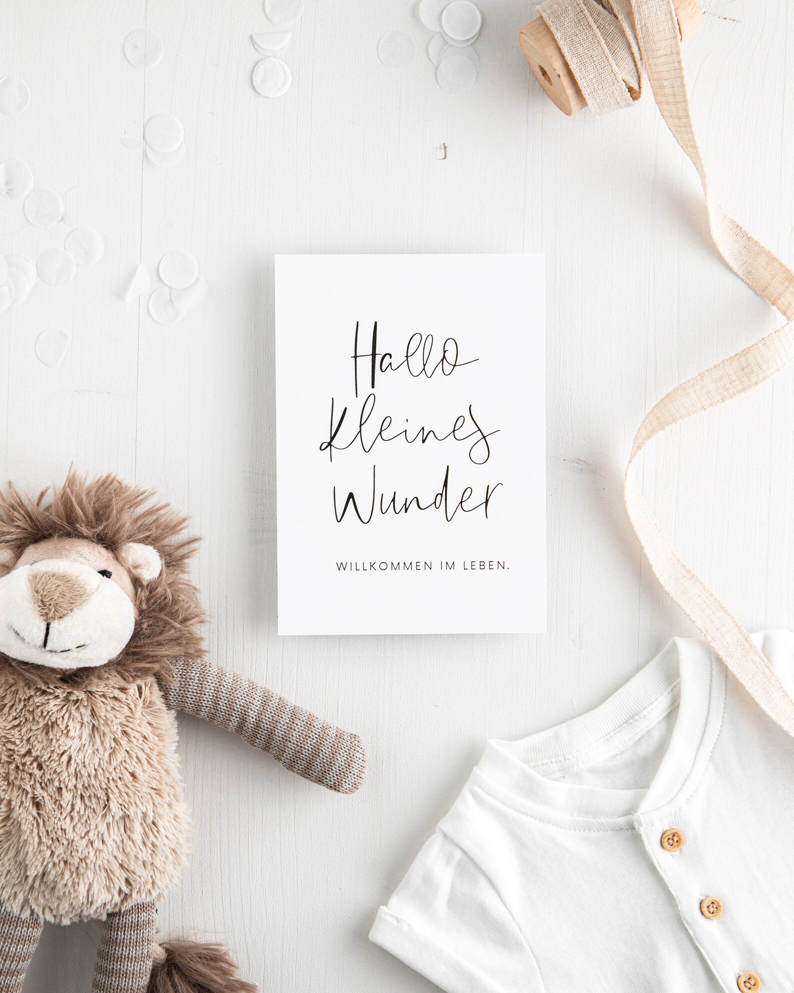 Hallo kleines Wunder Baby Spruch Postkarte Etsy