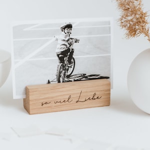 Postkartenhalter so viel Liebe | Kartenhalter | Fotohalter | Geschenk Muttertag
