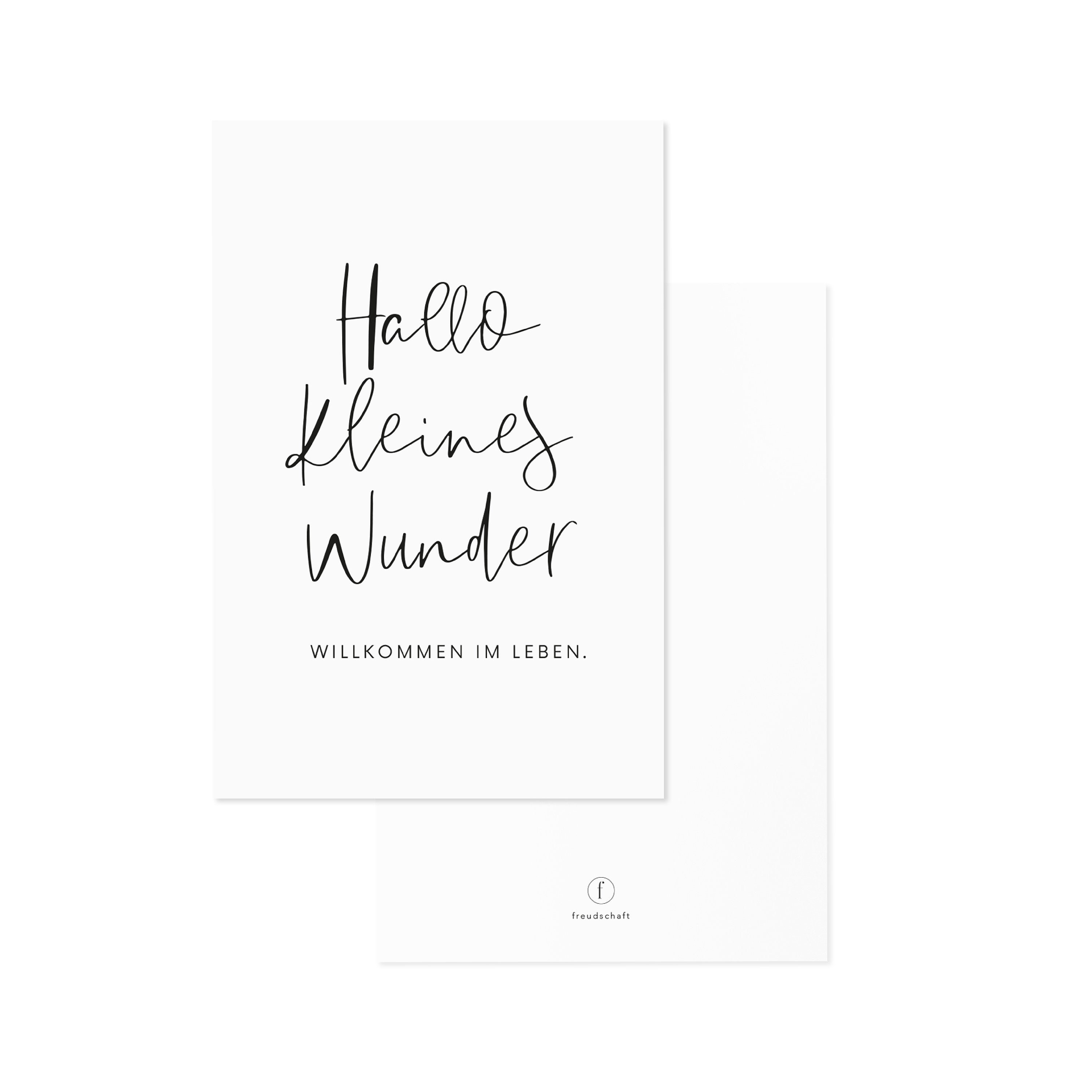 Hallo kleines Wunder Baby Spruch Postkarte Etsy