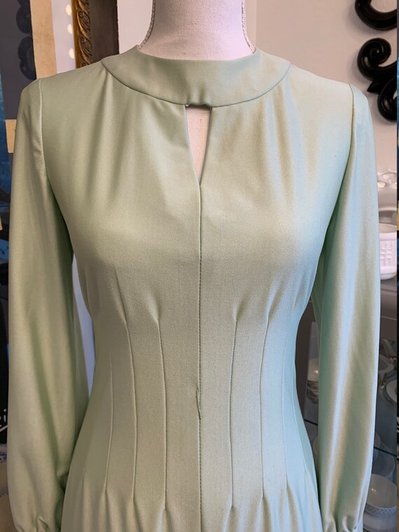 1970's Mint Green Maxi Dress - image 2