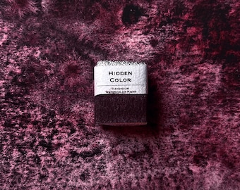 WINE STAINED SHADOW / granulated dark red / Handmade Watercolor Paint /