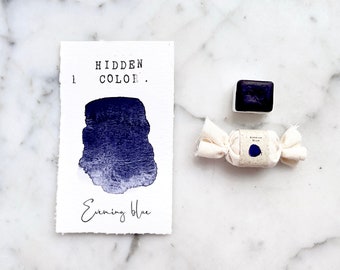 Evening blue | Handmade Watercolor Paint | Half pan