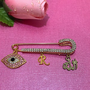 STROLLER PIN Allah Pin  Evil Eye Pin  Baby Pin  Muslim Baby Gift  Good Luck Pin