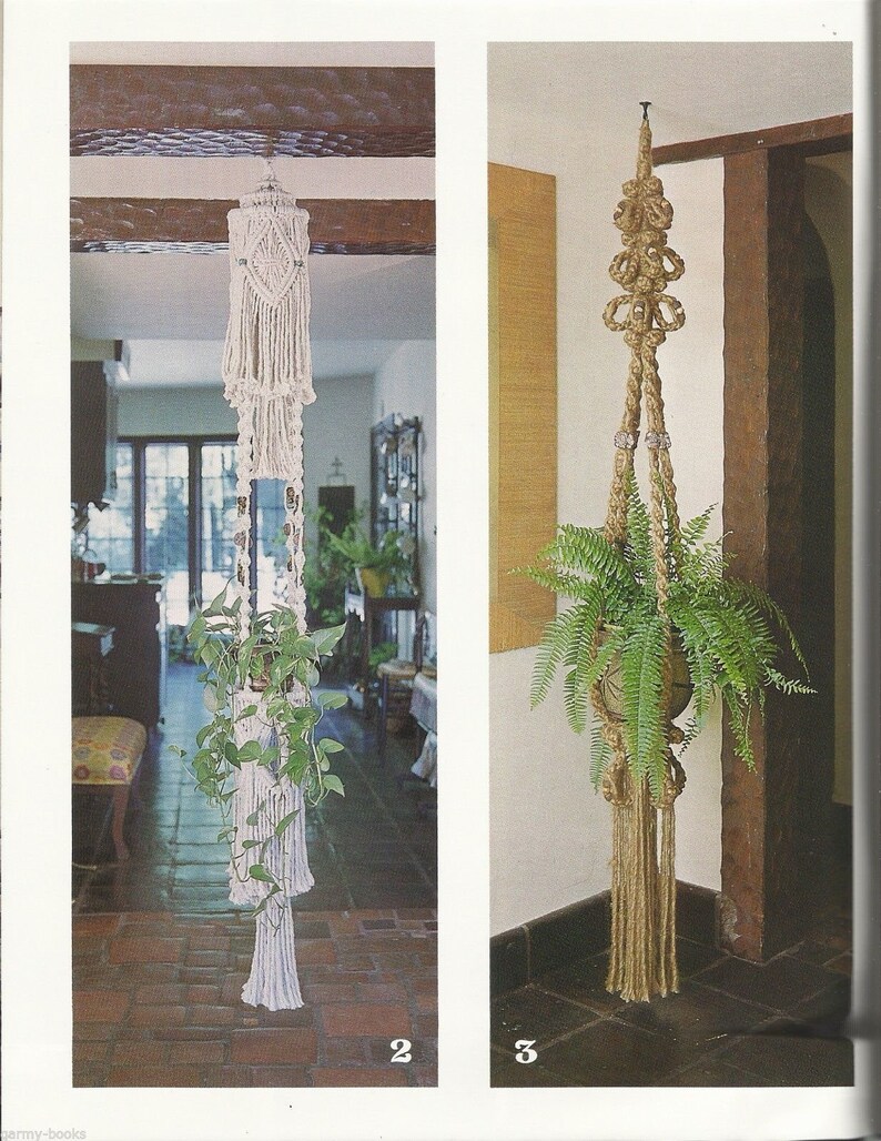 Macrame Vintage Instruction Book 10 Plant Hanger Designs Suspended Elegance