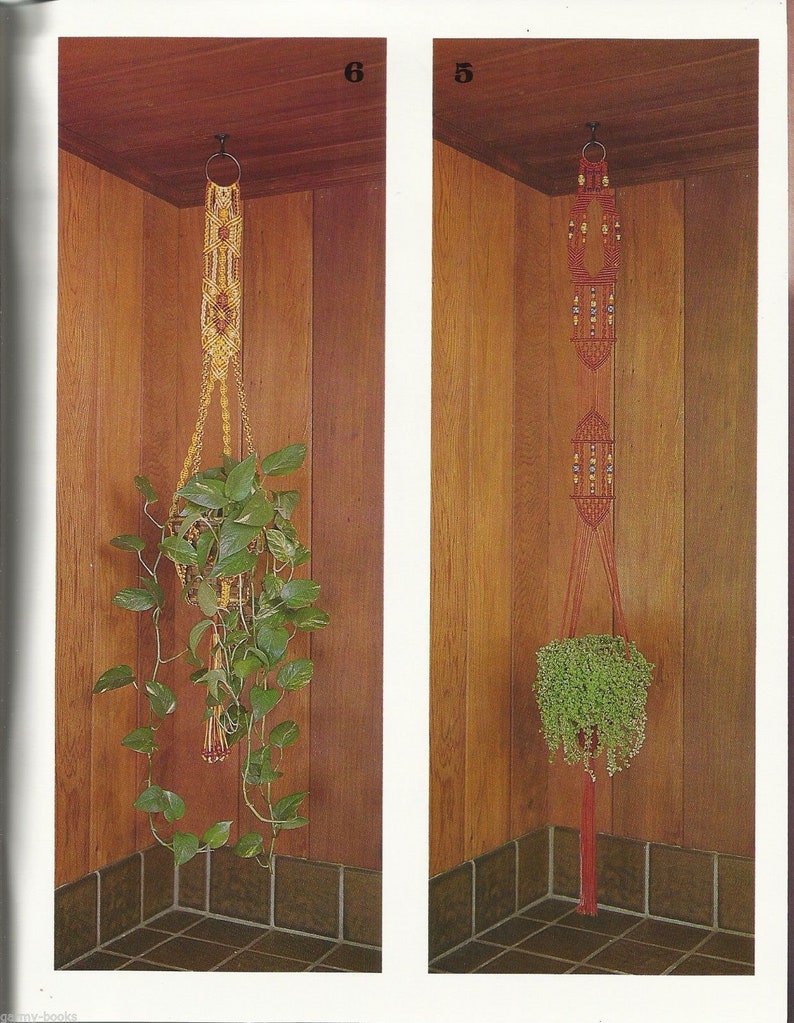 Macrame Vintage Instruction Book 10 Plant Hanger Designs Suspended Elegance
