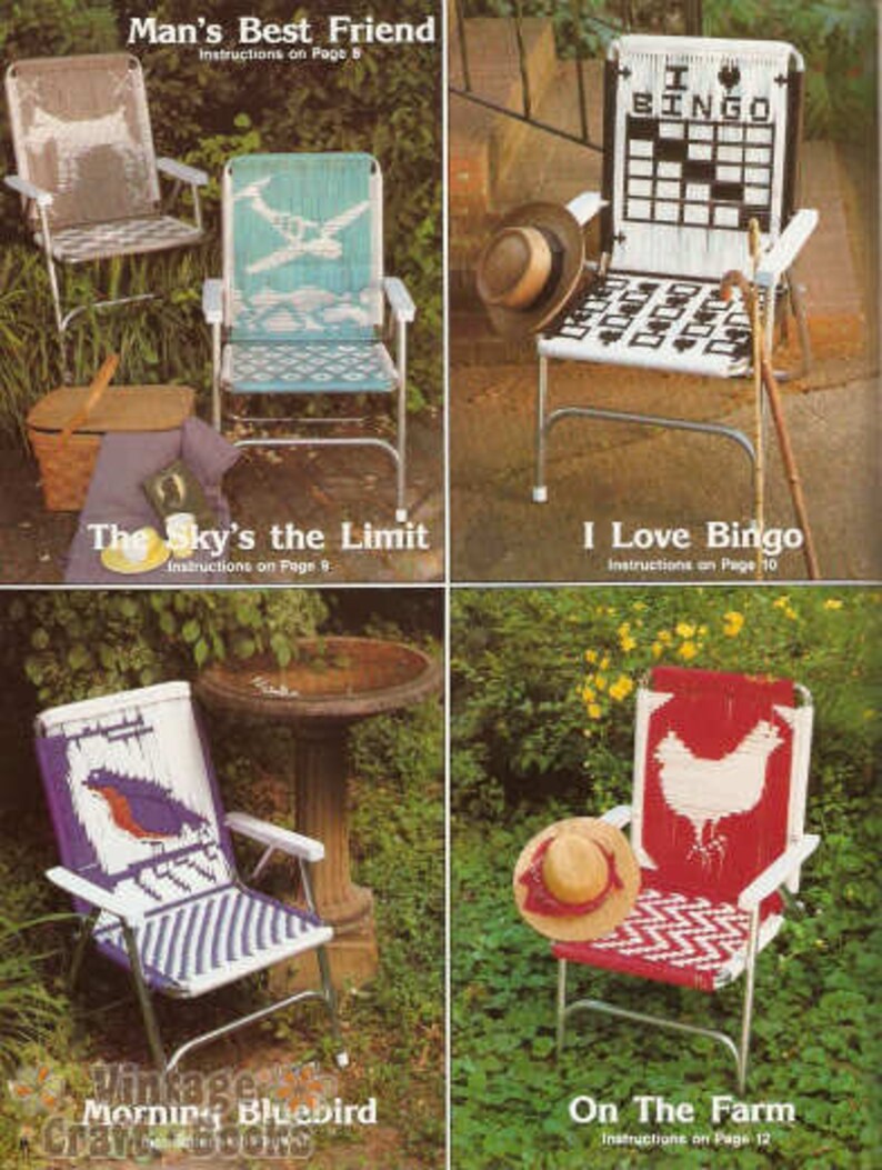 Personal Choice Macrame Lawn Chairs Vintage Instruction Pattern Book Kits How To Craft Supplies Tools Vadelcom