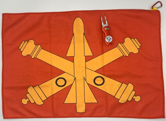 Oozlefinch Red Golf Towel and Divot Tool With Oozlefinch Ball