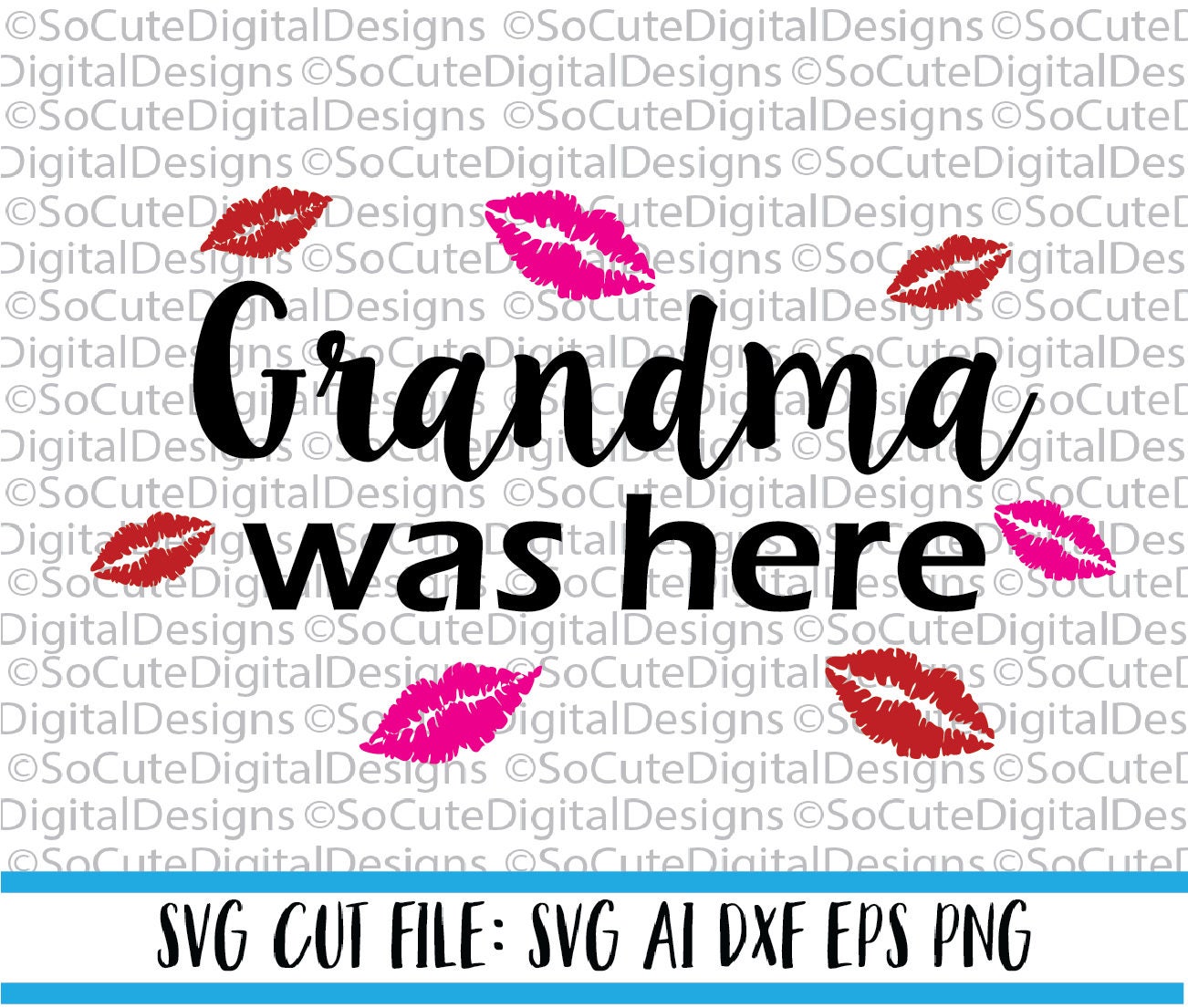 Grandma was Here SVG File granny svg svg saying grandma | Etsy