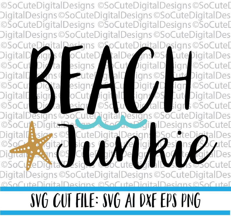 Download Beach Junkie SVG File beach svg summer vacation svg | Etsy