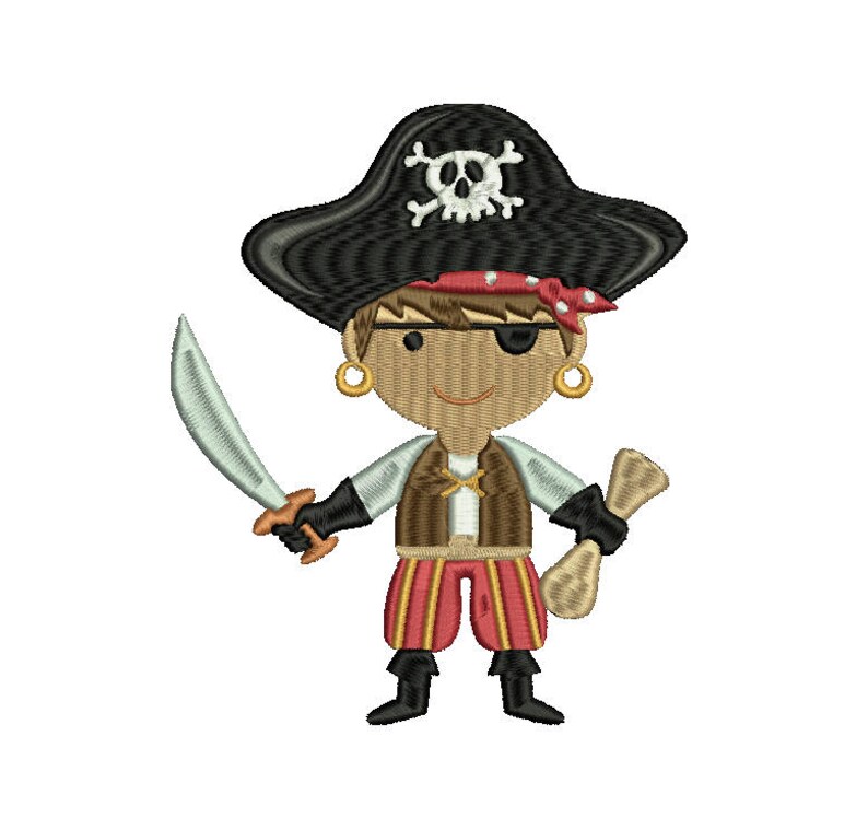 Cute pirate embroidery design skull embroidery design baby  etsy