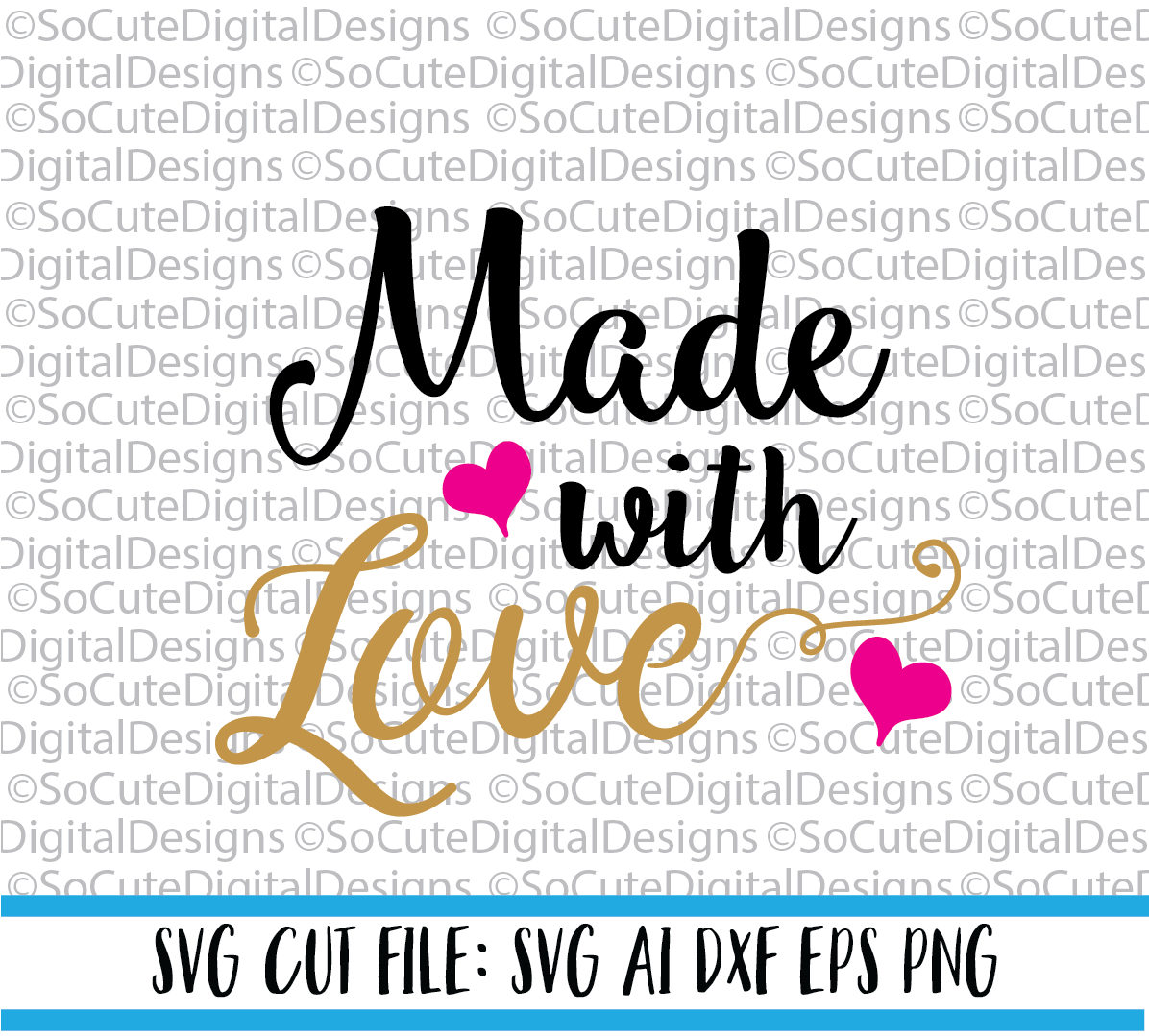 Download Made with Love SVG File svg saying baby svg heart svg girl | Etsy