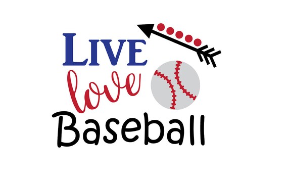 Live Love Baseball Svg Baseball Svg Baseball Cut File Etsy