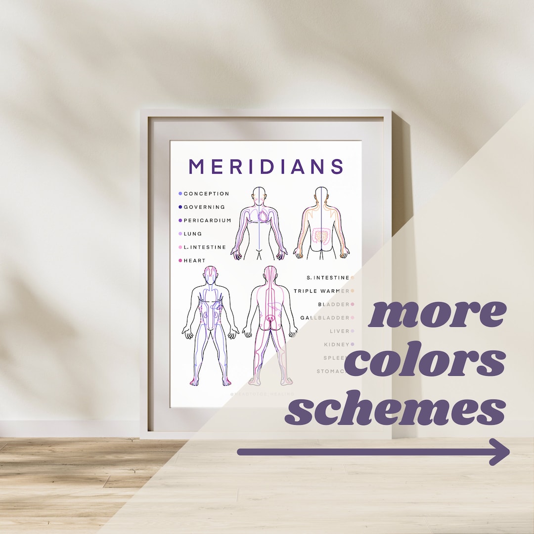 Meridian System Chart Traditional Chinese Medicine Acupuncture