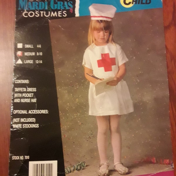 vintage Mardi Gras Costume d'infirmière