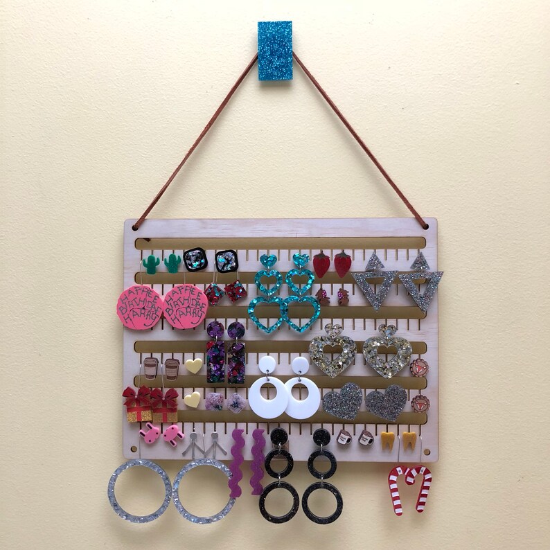 Jewellery Earring Storage Standalone With Storage Box Laser Etsy