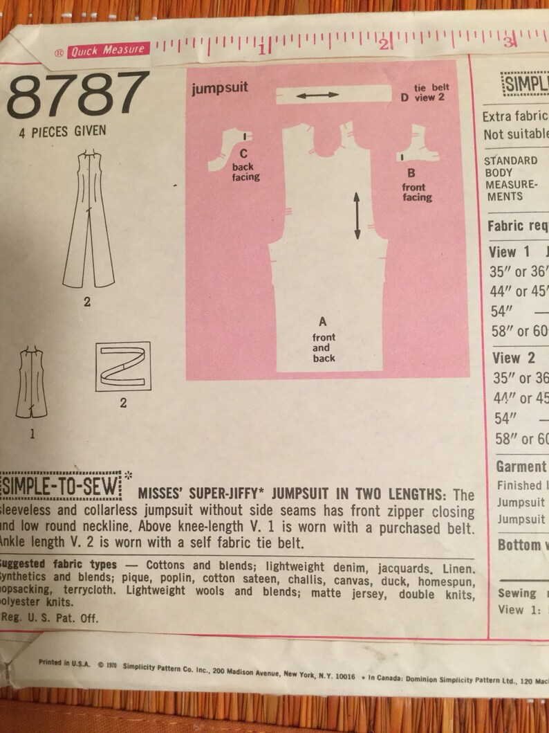 Very retro cool Vintage Jumper Romper Pattern Make Pattern to add to your vintage wardrobe or display in sewing room! Size 14..36 in bust