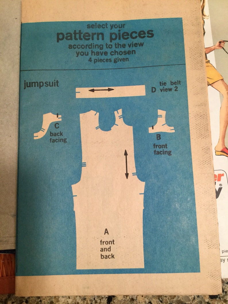 Very retro cool Vintage Jumper Romper Pattern Make Pattern to add to your vintage wardrobe or display in sewing room! Size 14..36 in bust