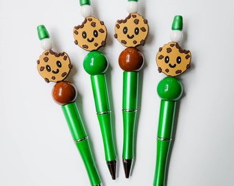 Cookie Ink Pen, Scout Pen, Cookie Season Ink Pen, Scout Cookie Season, Cute Cookie Writing Pen, Beaded Cookie Pen