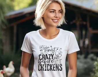 Funny Chicken Lady Tee, Embrace the Crazy, Perfect Gift for Chicken Mom, Farm Cute, Unisex Shirt