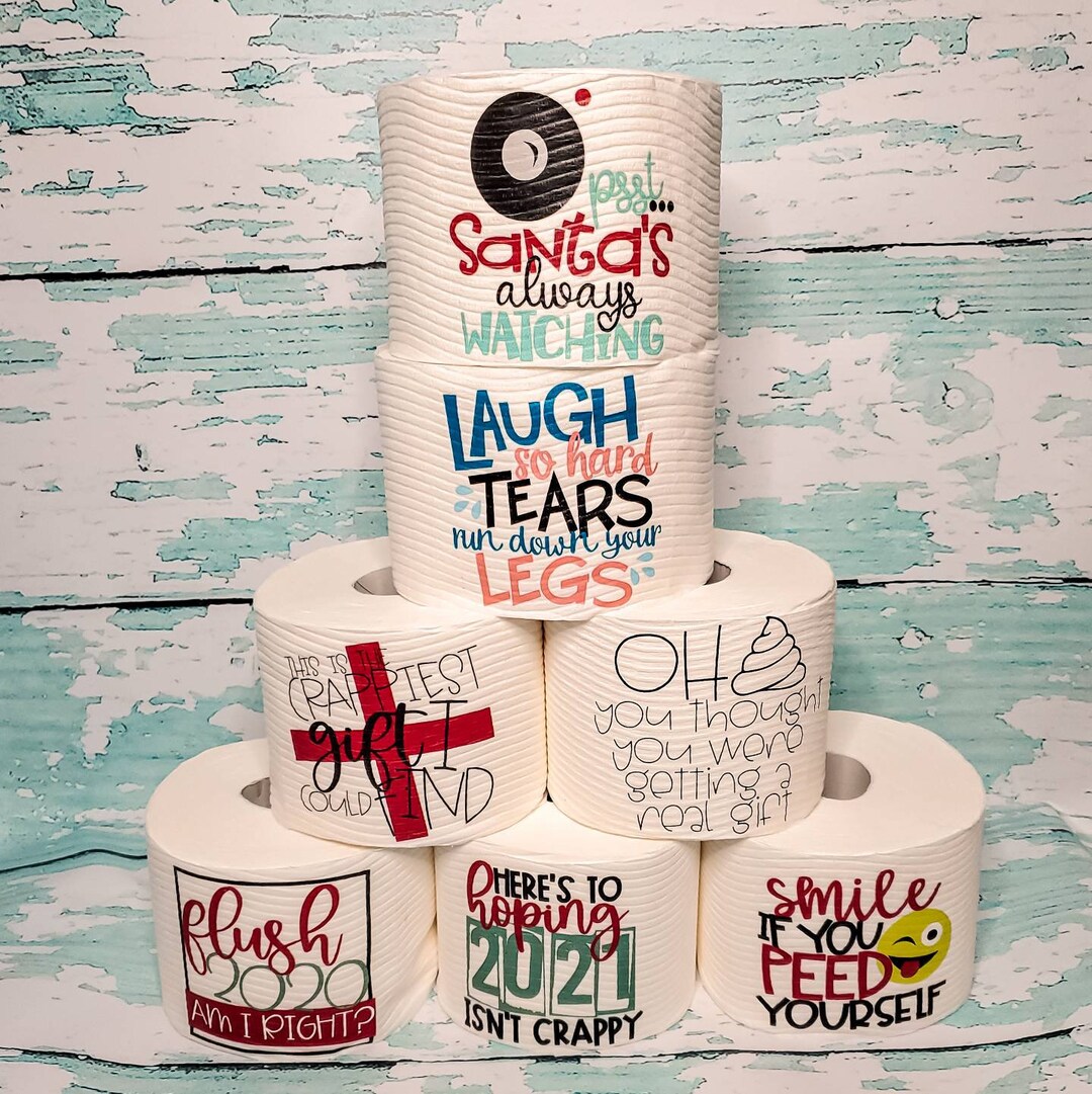 Funny Christmas Toilet Paper Roll Gag Gift Funny Toilet Etsy