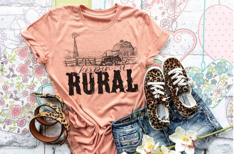 Keepin' It Rural, Farmer Shirt, Unisex Tee, Support Your Local Farmer, Farm Girl, Farm Fresh, Country Girl Shirt, Country Living image 2