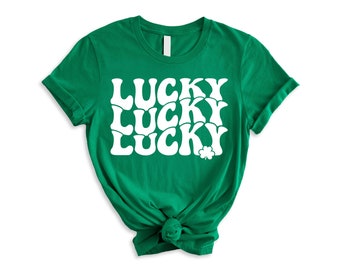 St Patrick's Day Shirt, Lucky Shirt, Four Leaf Clover, Youth St Patty's, Youth Shirt, Toddler Clothes, Kelly, Tshirt Gift For Her