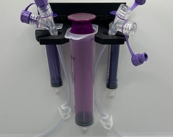 Syringe & Extension Holder | 2x10mL Bolus Syringe Tube Organizer