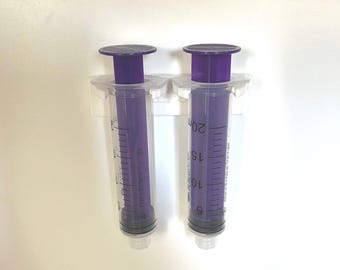 Dual 20mL Syringe Holder | G-Tube Feeding Bolus Venting Accessory, PLA Material