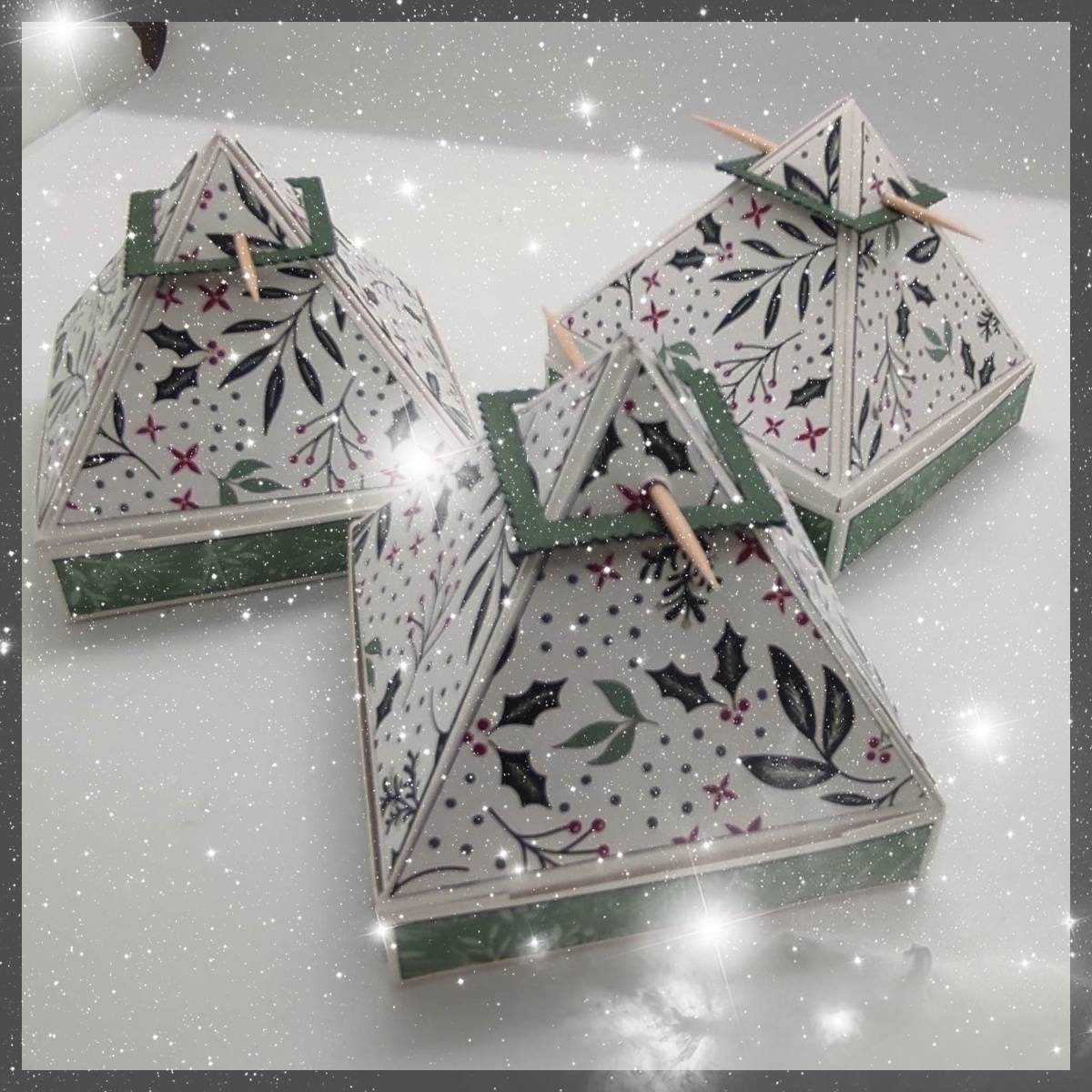 Lot de 3 Boites Pyramides