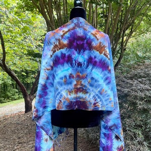 ACHAT SCHEIBE Rave Pashmina Schal, Tie Dye Pashmina Rave Accessoires für Rave Outfit. Herren Pashmina Schal Rave Wear