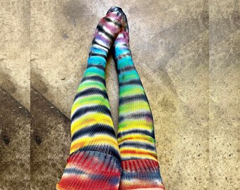 Rainbow Thigh Highs - Etsy