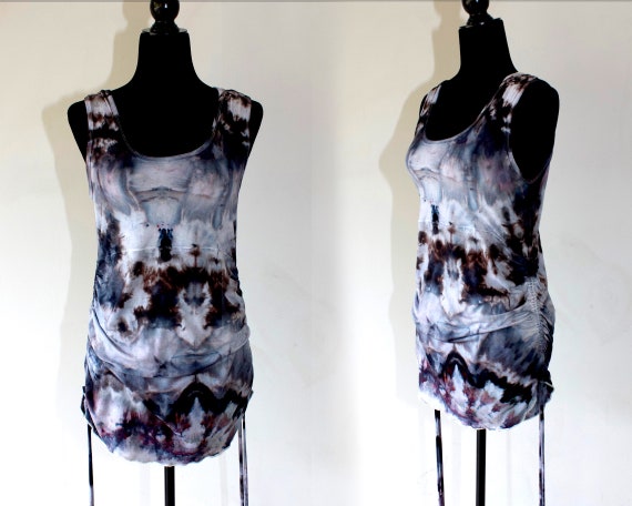 Scrunch Dress With Drawstrings Yoga Dress Tie Dye Dress Tye | Etsy