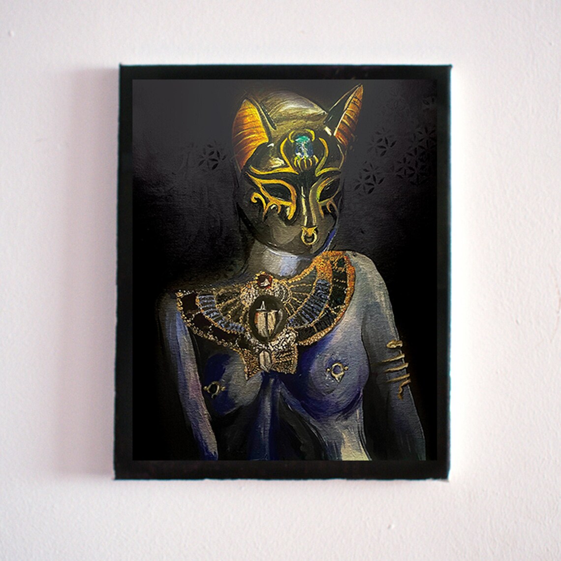 Greek Mythology Bastet Painting Ancient Egypt Goddess Art Etsy