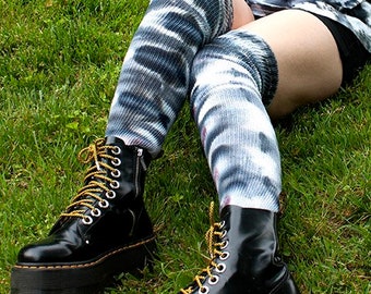 SHADOW SPECTRUM ~ Tie Dye Thigh High Socks - One Size Fists Most Sizes S-Plus!