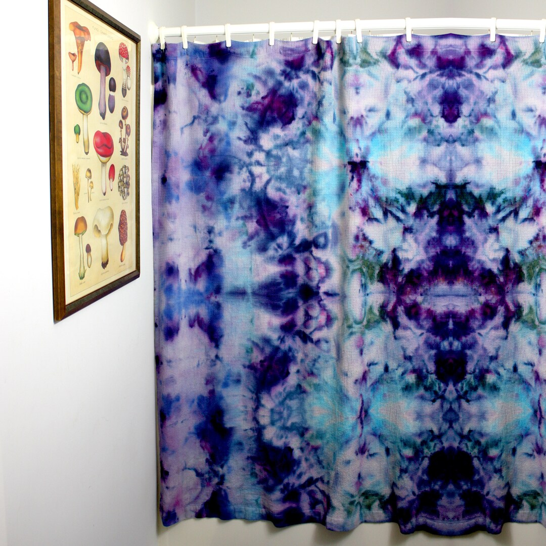 Tie Dye Shower Curtain / Custom Tie Dye / Shower Curtain Boho, Art