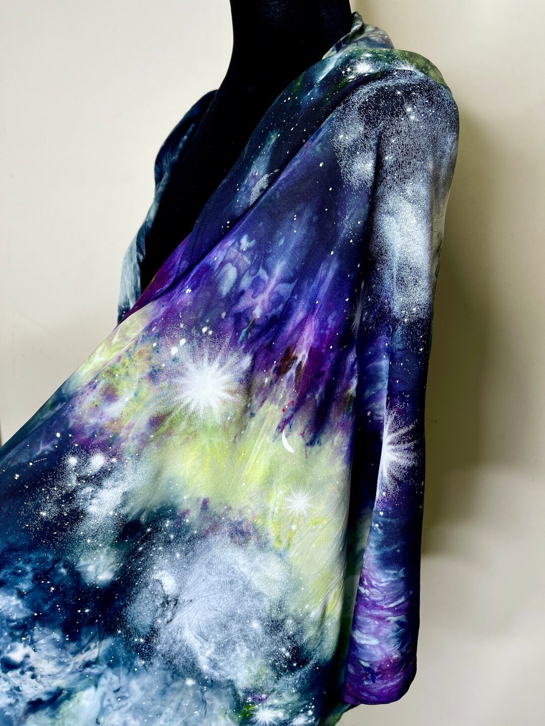 OTHERWORLDLY Galaxy Rave Pashmina / Tie Dye Pashmina Shawl. Rave