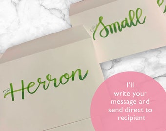 handwritten greeting card service, Handwritten message and sent direct to friend or loved one